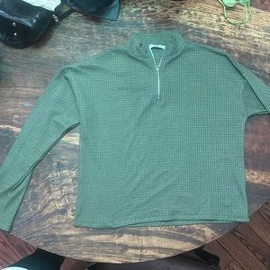 Olive green zip up size small